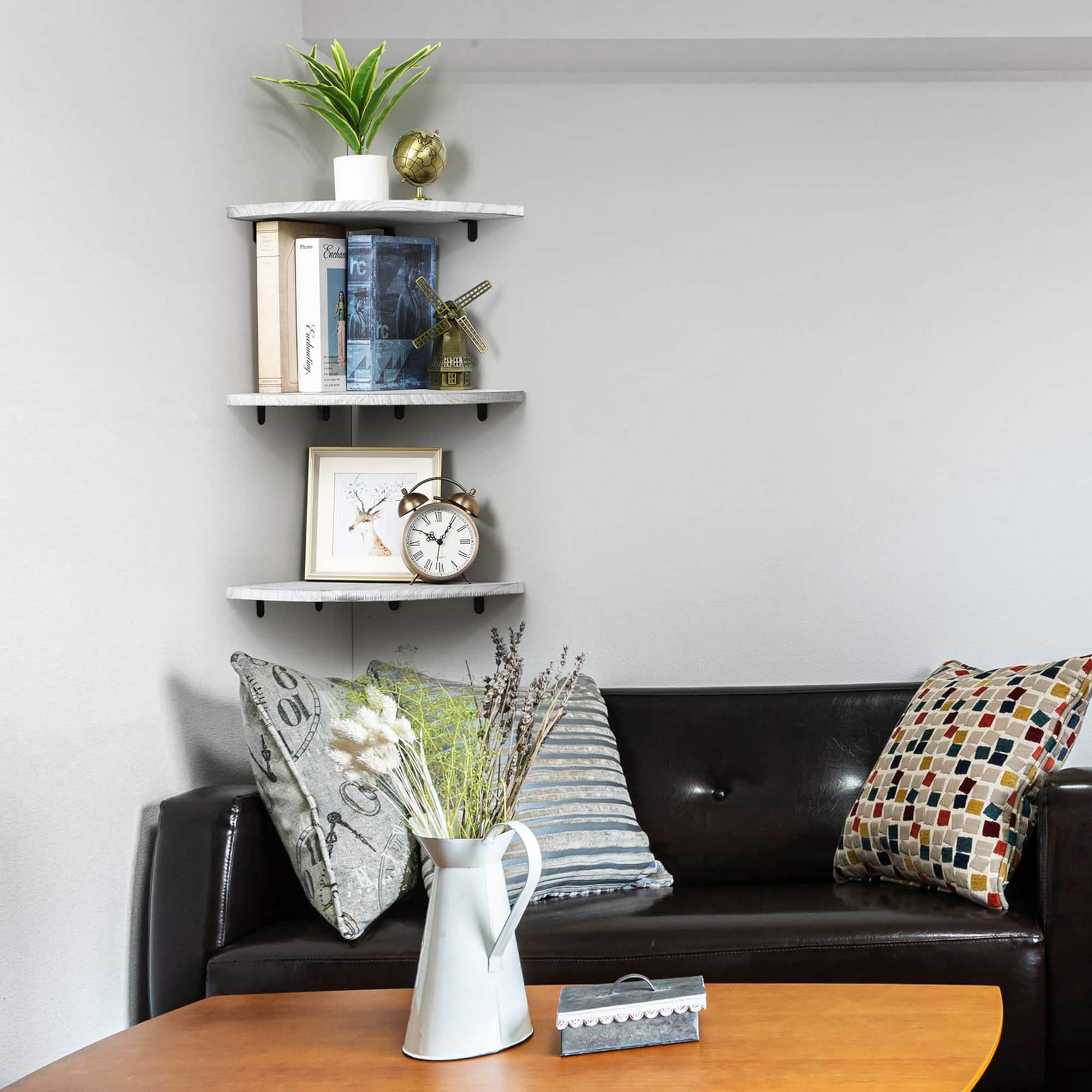Floating Corner Shelves Set